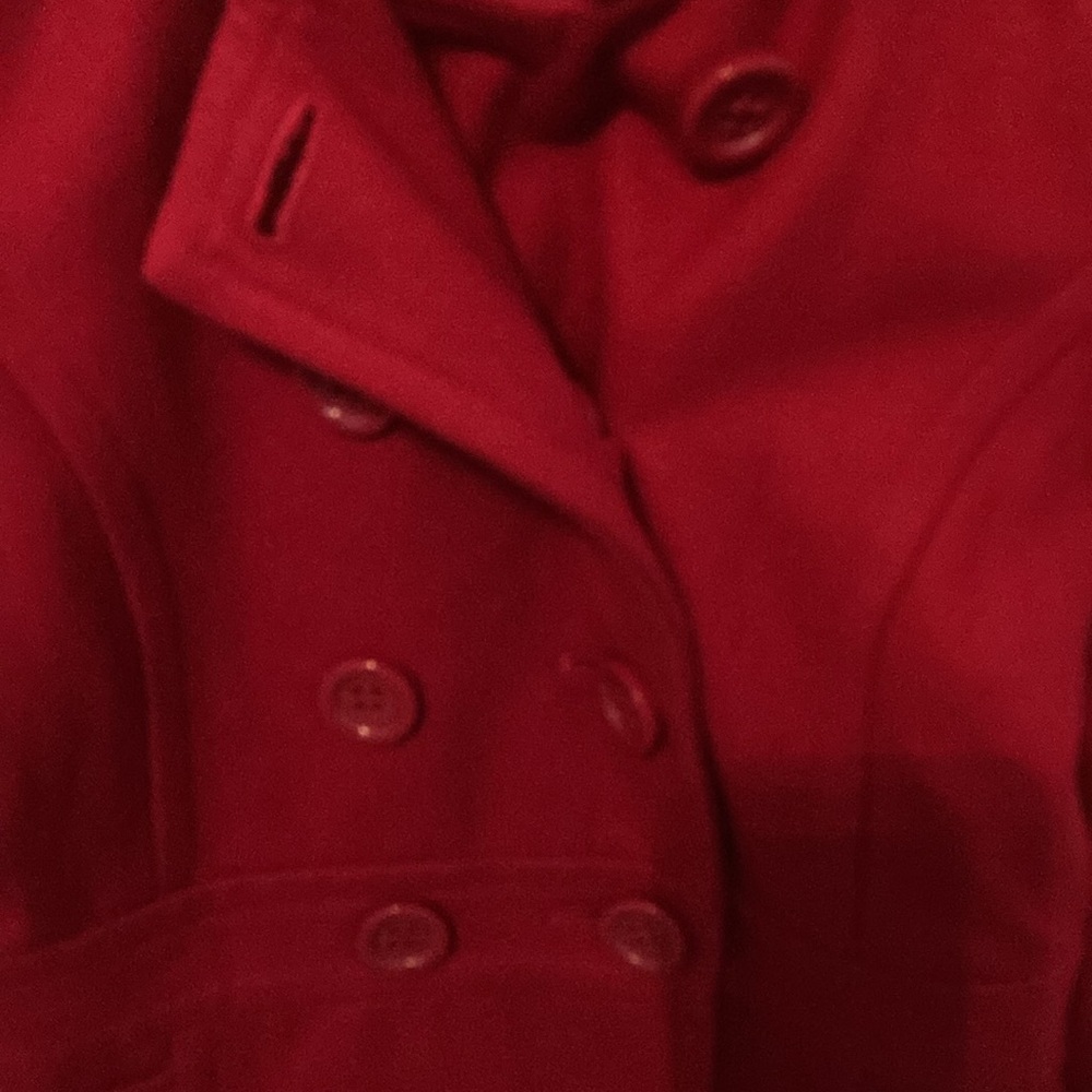 Red pea coat - Picture 3 of 8